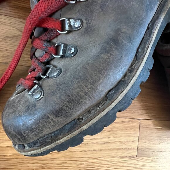 PMS Stellina Brown Leather Mountaineering Hiking Italian Boots - Men's 6.5 - Picture 12 of 12